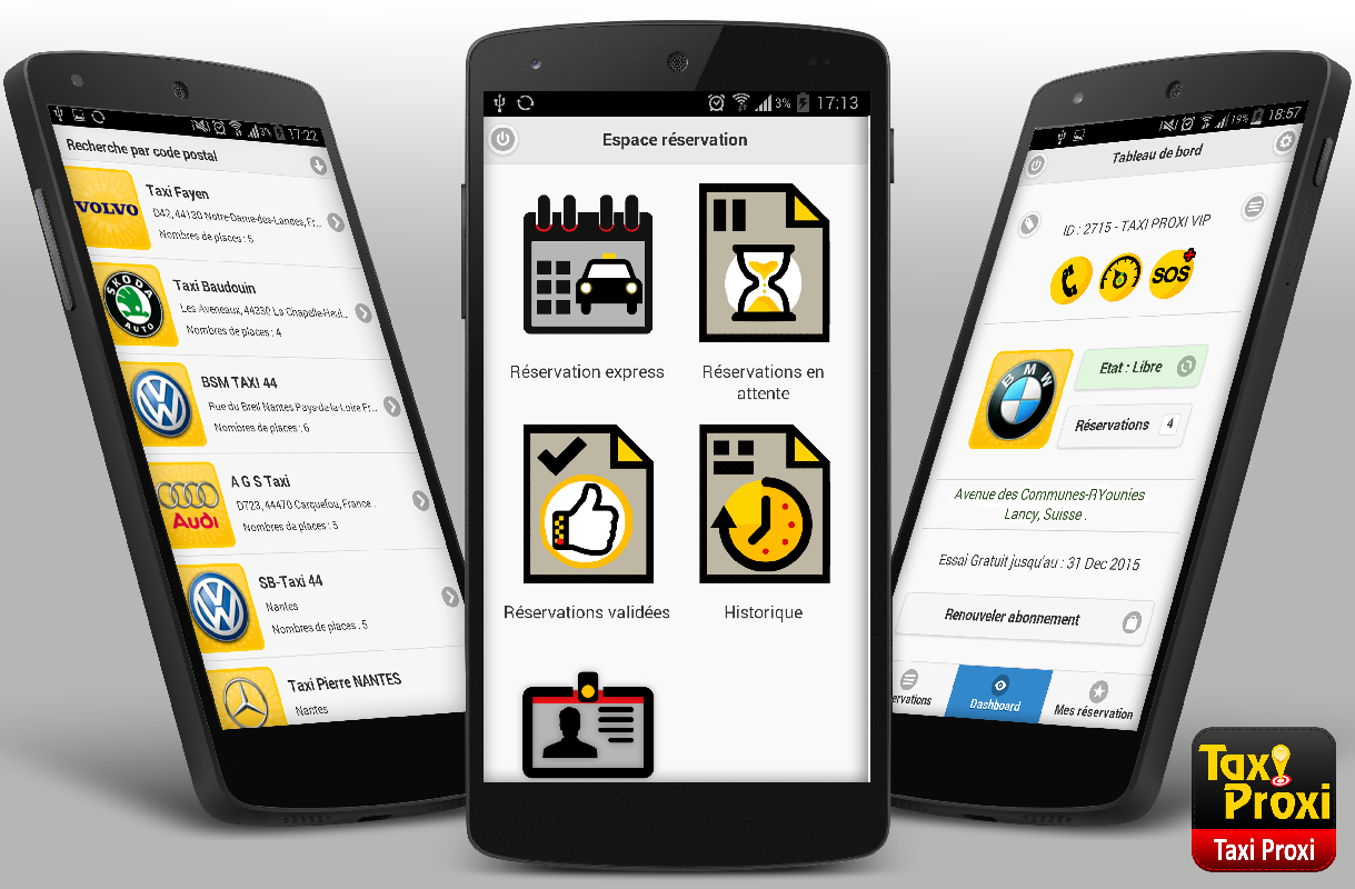 application taxi proxi android